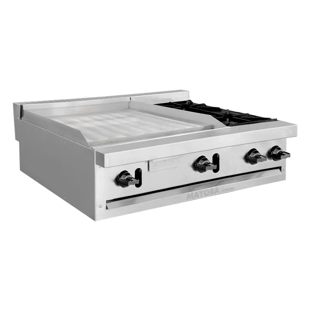 Estufa Modular 2 Planchas + Quemador Doble, Gas Lp Gas Natural Bajo Pedido