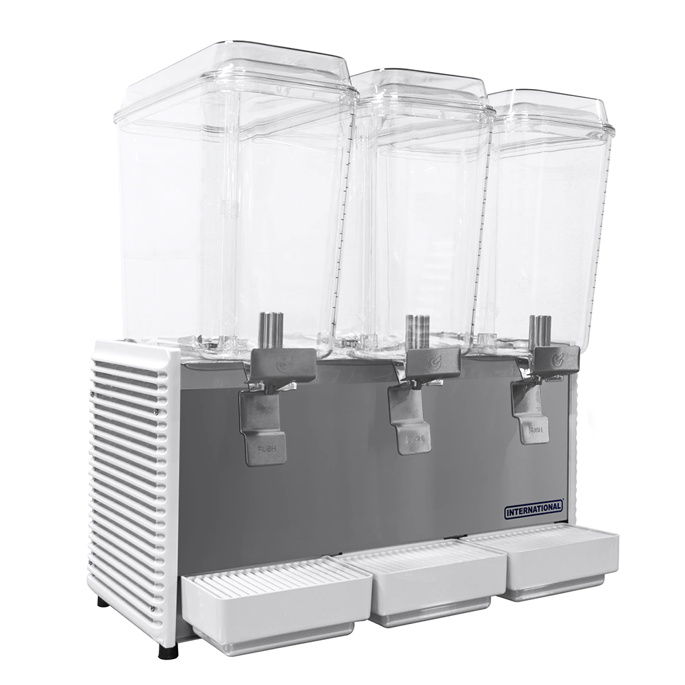 Dispensador  De Bebidas, Tazones Y Tapas En Policarbonato, Dispensador De Premezcla Con Válvulas De Dos Piezas De A.inoxidable Que No Deja Gotear, Evpaporador Y Bomba De Alta Eficiencia Que Enfria Mas Rapido. Temperatura 35° - 41° F (1,1° - 5° C) Capacidad 18.9 Lts (5gal) C/u, Dimensiones 65*40*69 Cm