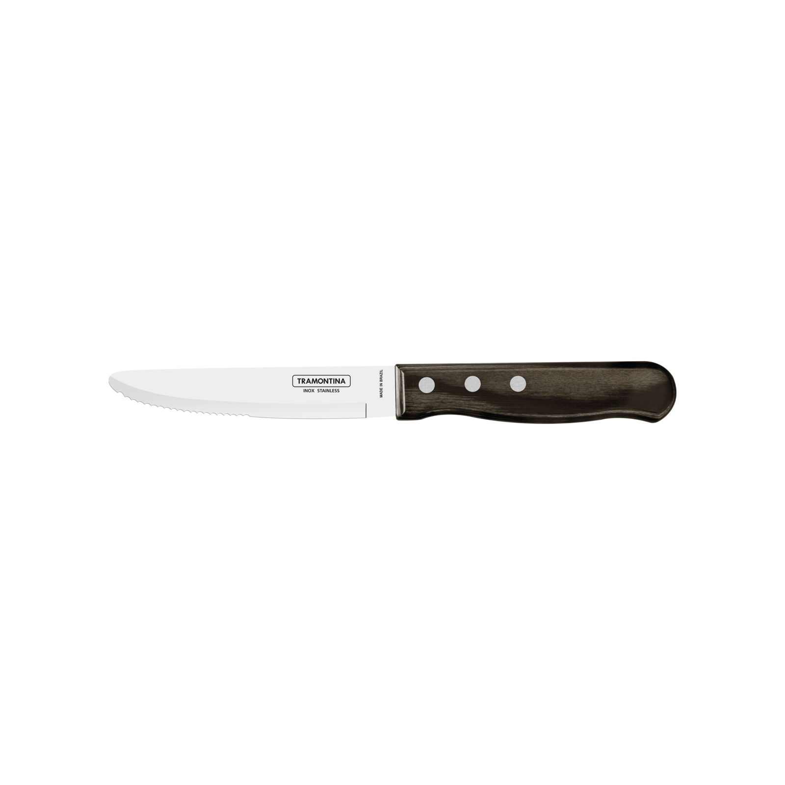 Cuchillo Para Asado Jumbo 5'' Con Lámina De Acero Inoxidable Y Mango De Madera Polywood Castaño