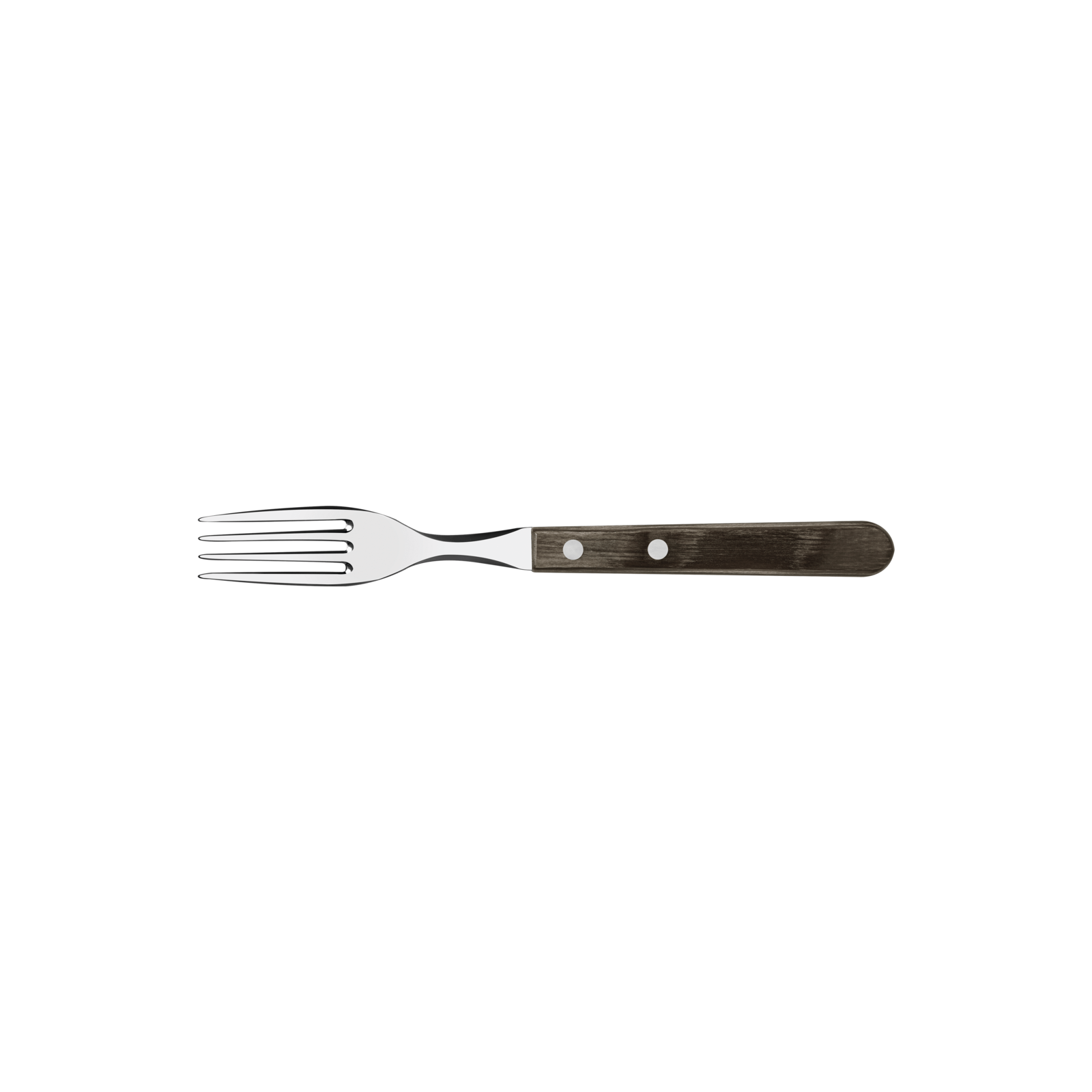 Tenedor De Mesa Churrasco Con Lámina De Acero Inoxidable Y Mango De Madera Tratada Polywood Castaño