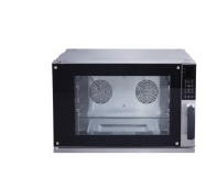 HORNO DE CONVECCIÓN DIGITAL CUERPO INTERIOR Y EXTERIOR EN ACERO INOXIDABLE, RACK CROMADO PARA 4 CHAROLAS DE 66 X 46 CM., SEPARACIÓN ENTRE CHAROLAS DE 7.5 CM. PUERTA CON DOBLE CRISTAL DE FÁCIL LIMPIEZA INTERIOR, ILUMINACIÓN, DOS MOTORES VENTILADORES DE DOBE GIRO PARA COCCIÓN MÁS UNIFORME, RANGO DE TEMPERATURA DE 50 A 260°C, POTENCIA DE 6,000 W A 220V / 60HZ. CAPACIDAD TOTAL DE 110 LITROS. PATAS ANTIDERRAPANTES. PESO NETO DE 52 KGS