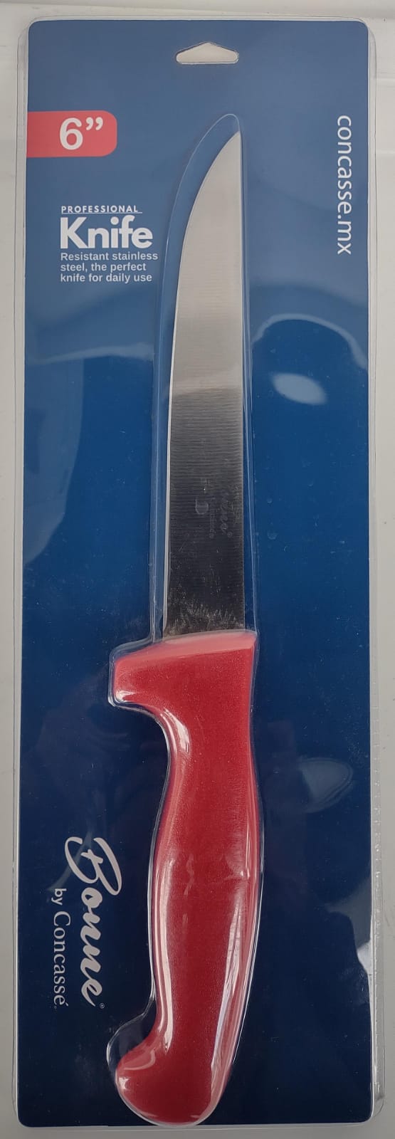 Cuchillo Deshuesador Recto 6 Rojo