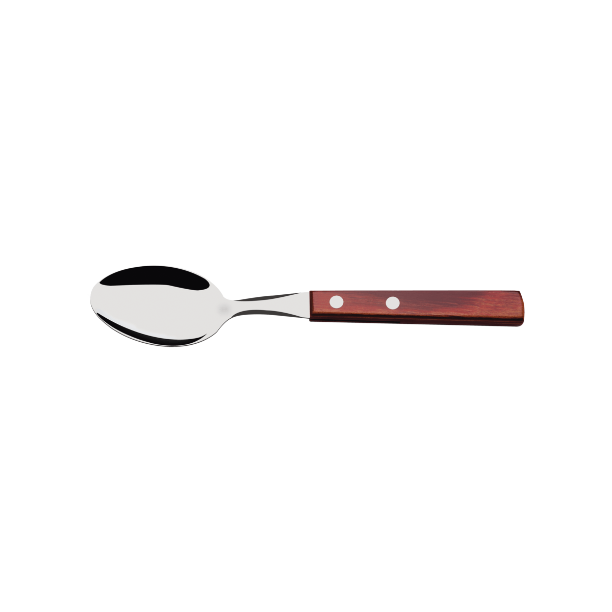 Cuchara Para Té  Con Lámina De Acero Inoxidable Y Mango De Madera Tratada Polywood Rojo