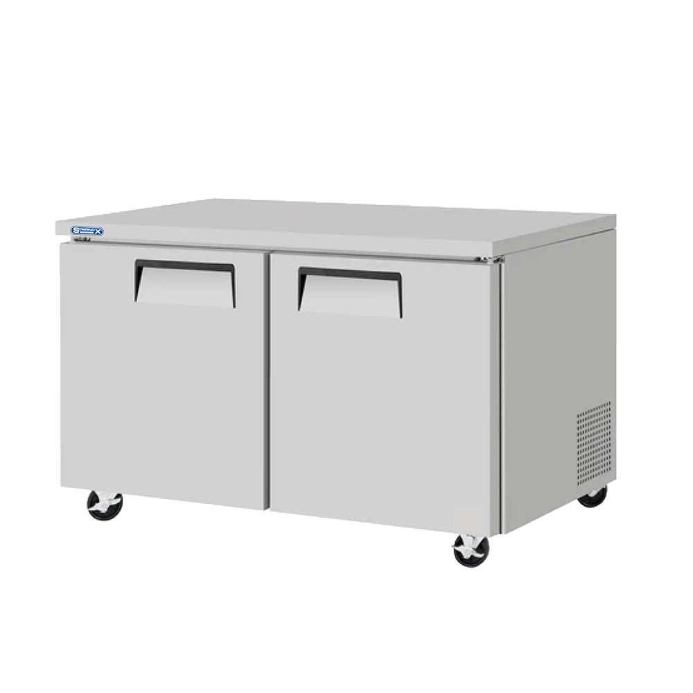 Mesa Refrigerada Bajo Barra 16.86 Pies, 2 Puertas Sólidas