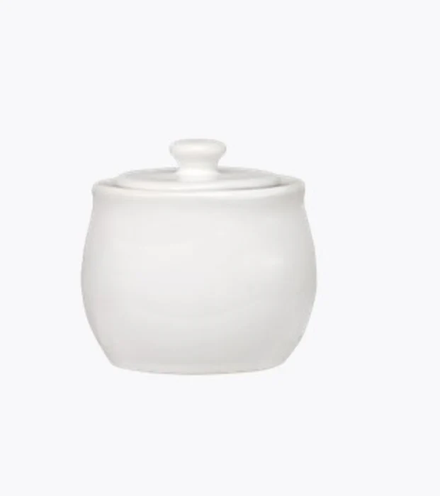 Azucarera Anfora Blanco Individual Con Tapa 170 Cc