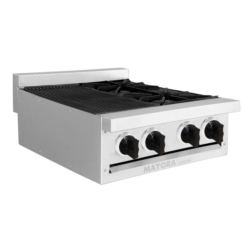 Estufa Doble, 1 Seccion De Quemadores, 1 Seccion De Asador, Gas Lp ( Gas Natural Bajo Pedido)
