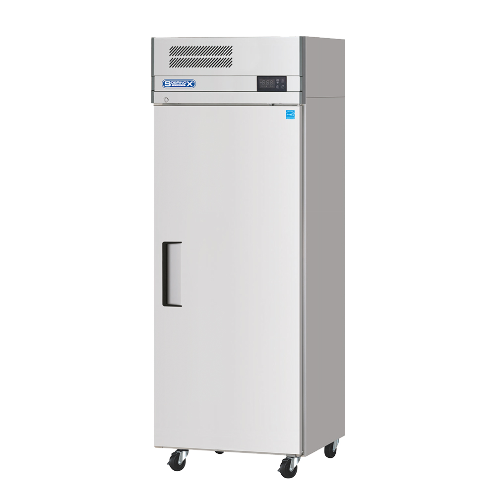 Refrigerador Vertical 21.94 Pies, 1 Puerta Sólida De Acero Inoxidable Con Seguro