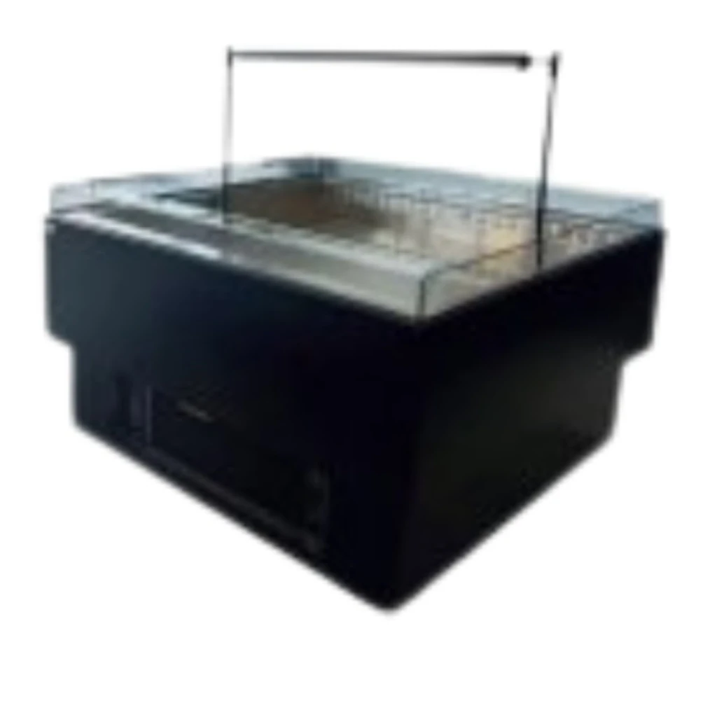 Isla Central Refrigerada Abierta, Exterior Negro Interior A. Inox, Temperatura De 1 A 5 °. 1500 X 1000 X 1295mm