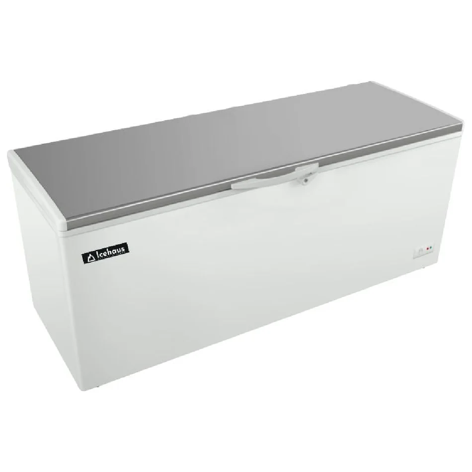 Congelador y Refrigerador Tipo Cofre 20 Pies, Tapa de Acero Inoxidable