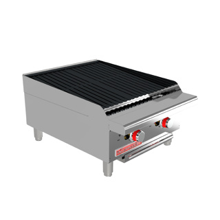 Asador Acv-2 MÁster De Mesa,a.inox.premium, 2 Parillas Reversibles, 2 Quemadores En ¨ U¨