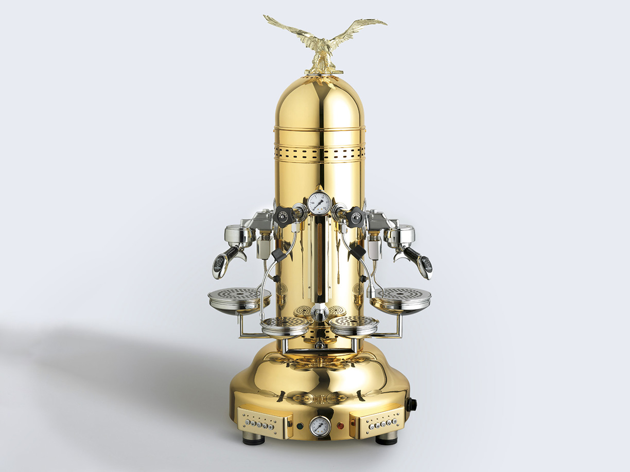 Máquina para Café Espresso Eagle Electronic Dosage 2 Grupos, Gold Brass, Caldera 11 L, 480 Tazas/Hora