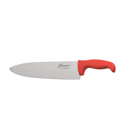 Cuchillo Chef Premium Concasse 10 Pulgadas, Acero Inoxidable, Rojo