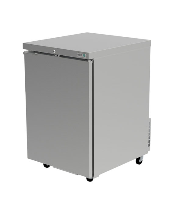 Refrigerador De Contra Barra En Acero Inoxidable - 1 Puerta Solida - Cerradura En Puerta + Luz Interna