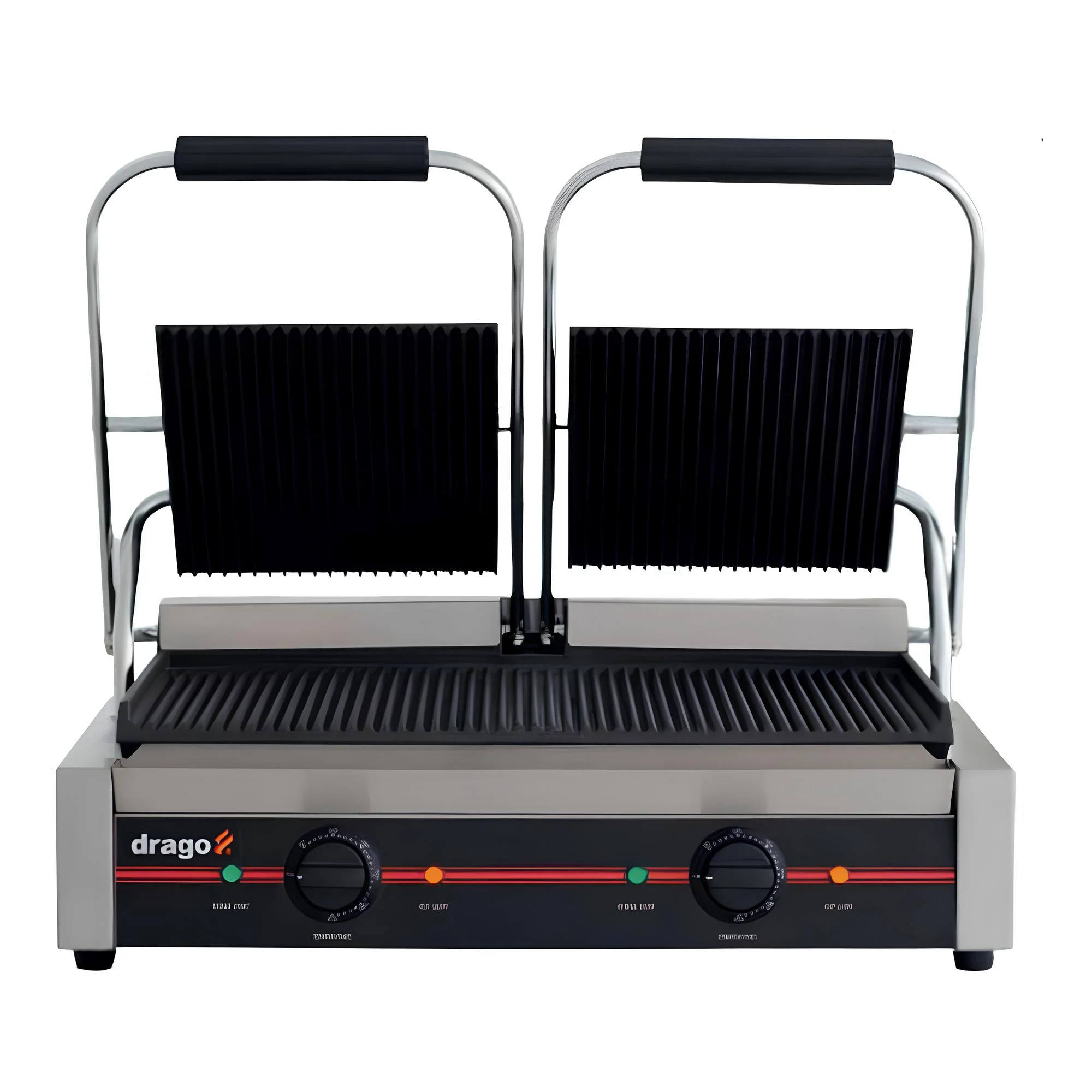 Paninera Doble Plancha Ranurada, Asador de Contacto Eléctrico