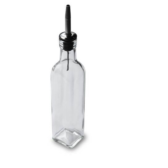  YULEER Dispensador de botellas de aceite de oliva, paquete de 6  dispensadores de aceite y vinagre de vidrio de 17 onzas / 16.9 fl oz,  botellas de aceite para cocina con