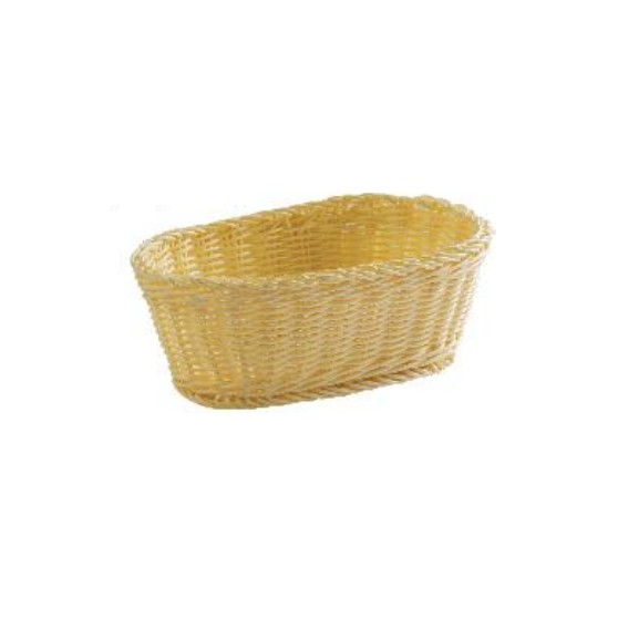 Cesta Tejida Ovalada (9.5 X 6.9 X 3.5 Pulgadas), Beige