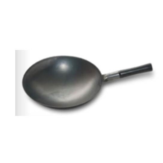Wok Chino 36 Cm, Mango Acero, Acero Al Carbón