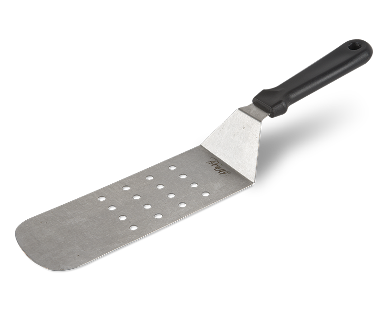 Volteador De Pizza Perforado 10 Pulgadas, Acero Inoxidable, Mango Plástico