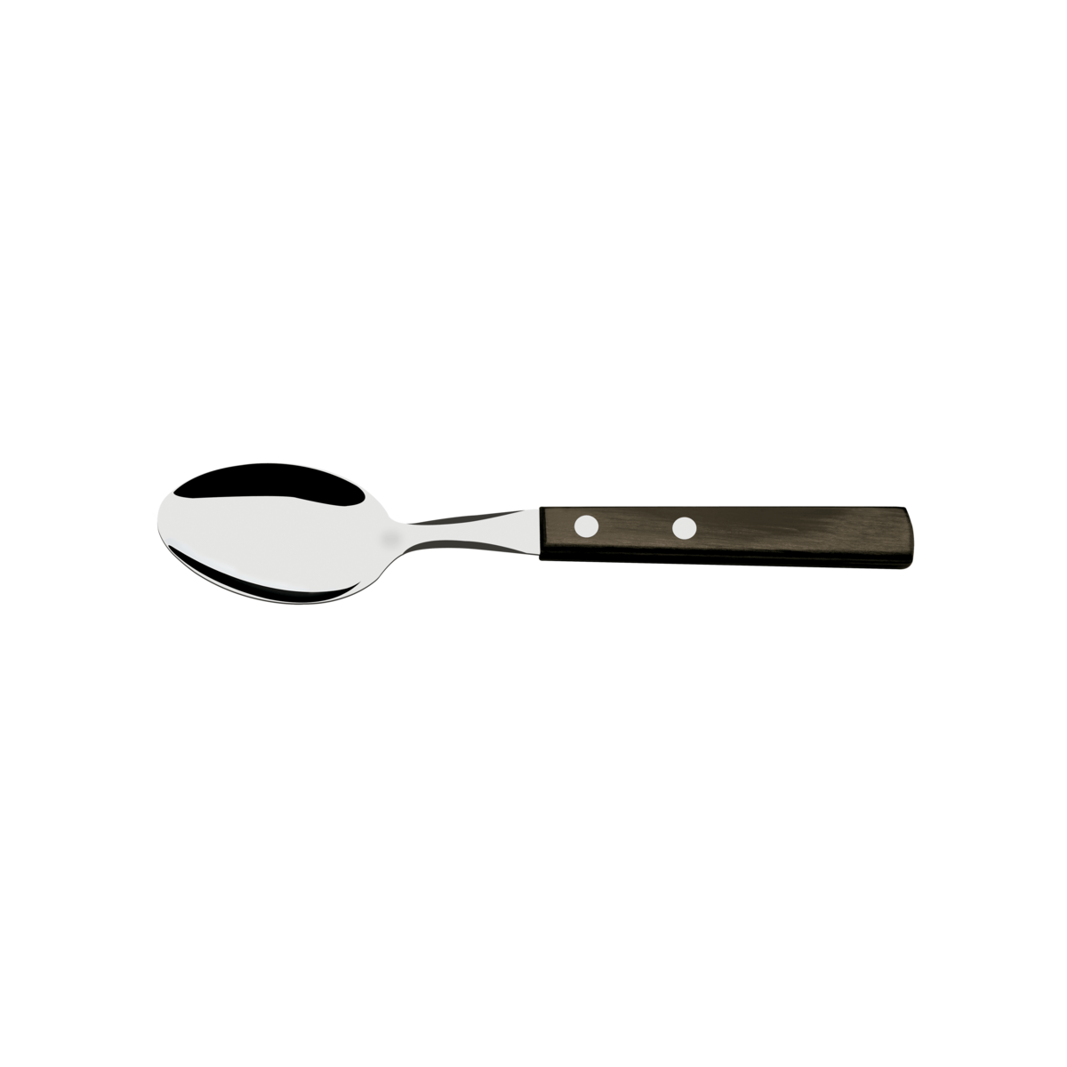 Cuchara Para Té Con Lámina De Acero Inoxidable Y Mango De Madera Tratada Polywood Castaño