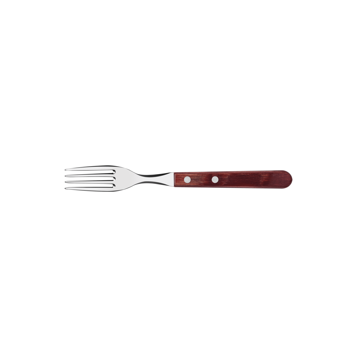 Tenedor De Mesa  Con Lámina De Acero Inoxidable Y Mango De Madera Tratada Polywood Rojo