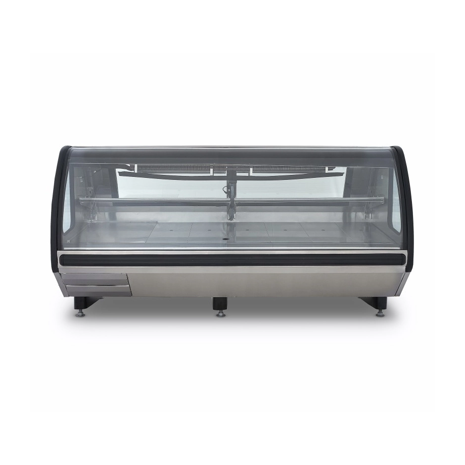 Vitrina Carnicera Gabinete Blanco Con Mosaico Negro, 2 Charolas, 3 Puertas Abatibles , 4 Corredizas, VIT-VMCA-250