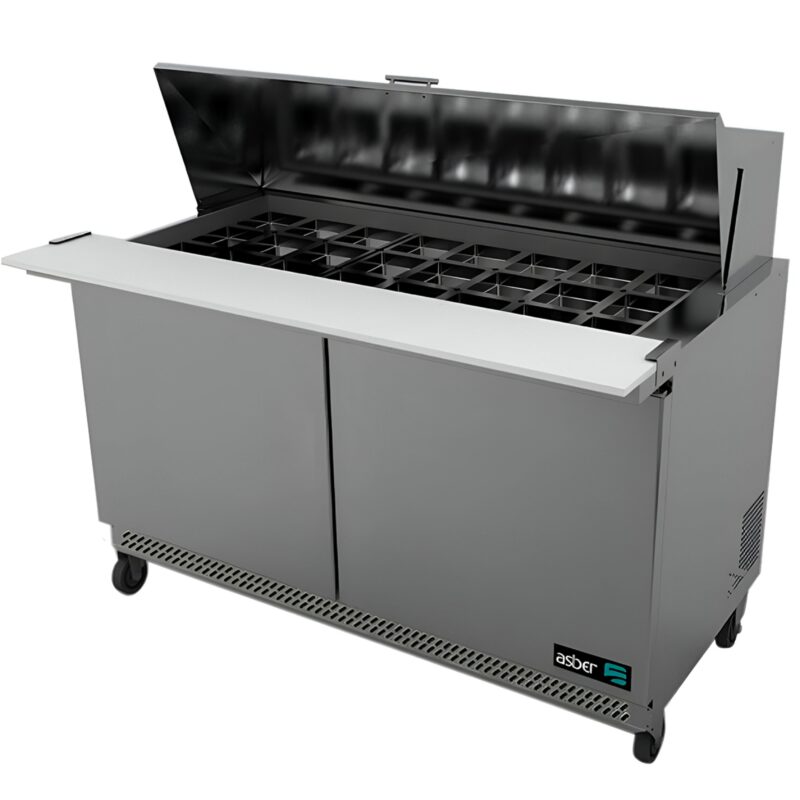 Mesa Refrig. De Prep. - Mega Top - 2 Cajones + 2 Puertas. Premium Line. Nuevo Lanzamiento.