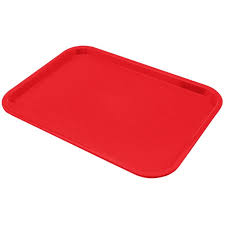 Charola De Servicio 10 X 14 Pulgadas, Policarbonato, Roja