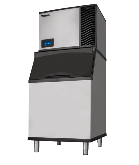 Máquina de hielo modular Serie 400. 30" de ancho. Sistema  de refrigeración con refrigerante R290 para una alta  eficiencia energética. Tamaño de hielo "HALF"