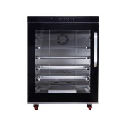 CÁMARA DE FERMENTACIÓN DIGITAL CUERPO EXTERIOR E INTERIOR EN ACERO INOXIDABLE, RACK PARA 12 CHAROLAS DE 66 X 46 CM CON SEPARACIÓN ENTRE CHAROLAS DE 7 CM. PUERTA CON CRISTAL DE FÁCIL LIMPIEZA, ILUMINACIÓN, MOTOR VENTILADOR PARA FERMENTACIÓN UNIFORME, RANGO DE TEMPERATURA DE 30 A 50°C Y RANGO DE HUMEDAD RELATIVA DE 0 A 99%, TEMPORIZADOR DE 0 A 90 HORAS. INCLUYE 4 CHAROLAS DE ALUMINIO. POTENCIA DE 1,500 W A 120V / 60HZ. 4 RUEDAS INFERIORES. PESO NETO DE 84.6 KGS.