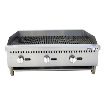 Asador A Gas 3q,  Maxima Potencia De Coccion, A Inox, Chaorla Para Residuos, Rejillas Doble Vista, Perillas Heavy Duty