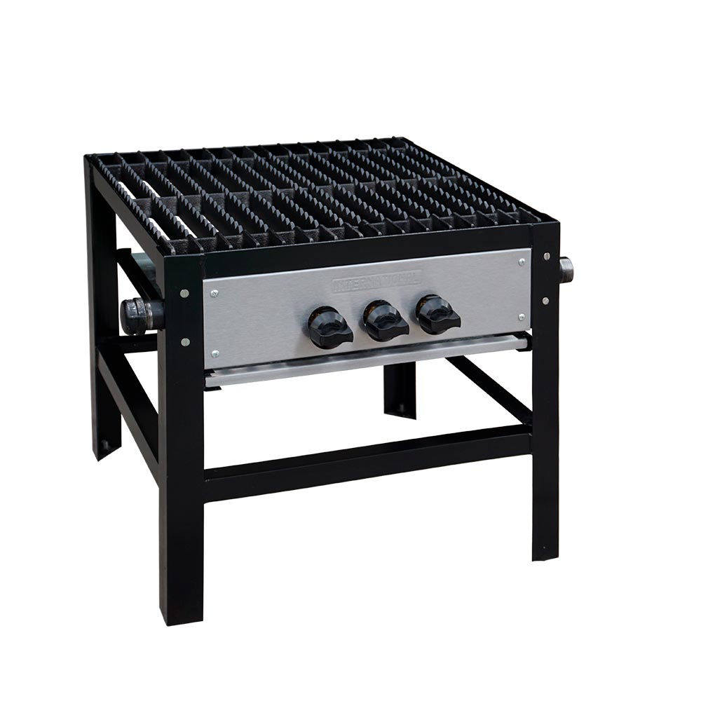 Estufa Modular Asador Doble + 2 Quemadores Dobles,gas Lp Gas Natural Bajo Pedido