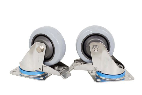 Conjunto De Ruedas Inox 4 Pzas  Giratorias